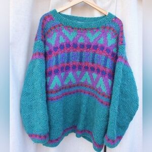 100% Wool 80s Vintage  Oversized Sweater